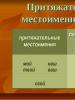 Притяжательные местоимения в русском языке